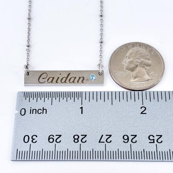 Vintage Sterling Silver 925 Caidan Nameplate Necklace 18"-20" - Picture 5 of 6